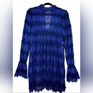 FREE PEOPLE LACE MINI DRESS cobalt blue/ sexy​